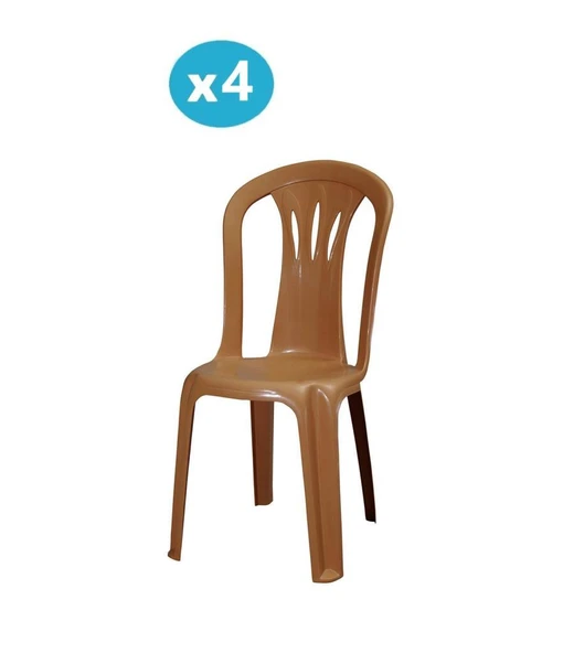 Omnipazar MT-GF181 Maggio Plastik Bahçe Balkon Sandalye 4'lü Set ürün görseli 1