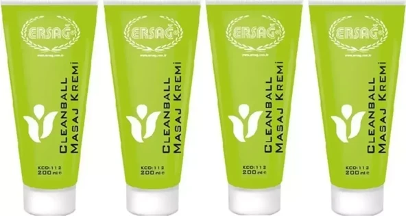 Ersağ Clean Ball Masaj Kremi 4 Adet 200 ml ürün görseli 1