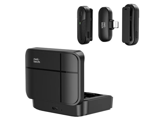 Nettech NT-0T09 Lightning Duo Wireless Mini Kablosuz Yaka Mikrofonu - Resim 2