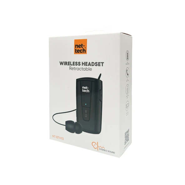 Nettech NT-BTH13 Makaralı Kulakiçi Bluetooth Kulaklık - Resim 3