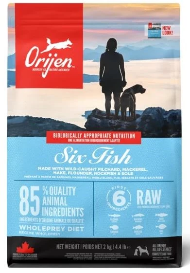 ORIJEN Six Fish Köpek Maması 2kg - Tüm ırk ve yaşam evreleri için ürün görseli 1