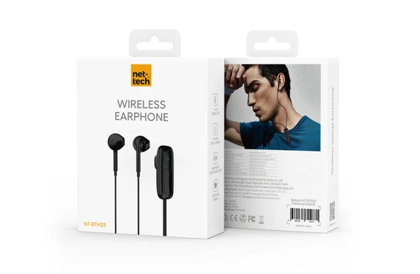 Nettech NT-BTH23 Boyun Asmalı Mıknatıslı Bluetooth Kulaklık - Resim 5