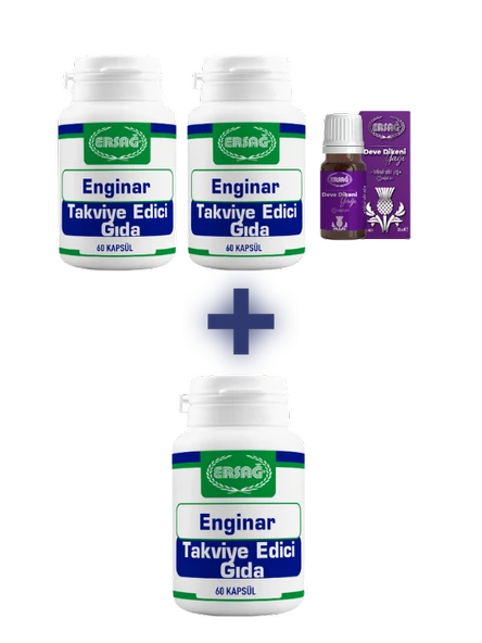 ERSAĞ 3 ADET ENGİNAR, 1 ADET DEVE DİKENİ YAĞI 30 ML AVANTAJ PAKETİ ürün görseli 1
