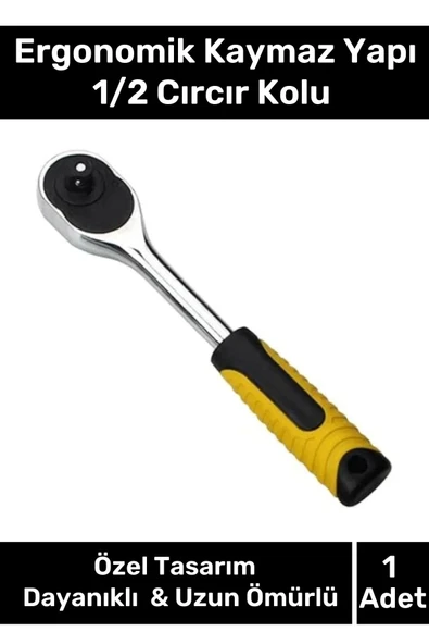 Özel Üretim Ayarlanabilir Dayanıklı Paslanmaya Karşı Koruma Ergonomik Kaymaz Yapı 1/2 Cırcır Kolu ürün görseli 1