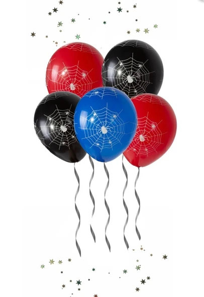 ÖRÜMCEK AĞ BASKILI BALON 10 ADET ürün görseli 1