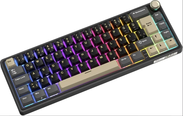 Royal Kludge R65 Phantom RGB Türkçe Kablolu Gaming Klavye ürün görseli 1