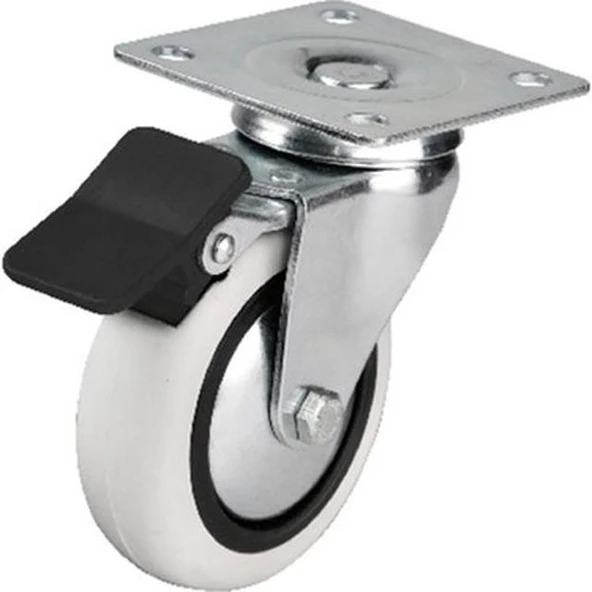 PROALET 75x25 GRİ-SİYAH TABLALI FRENLİ TEKER ürün görseli 1