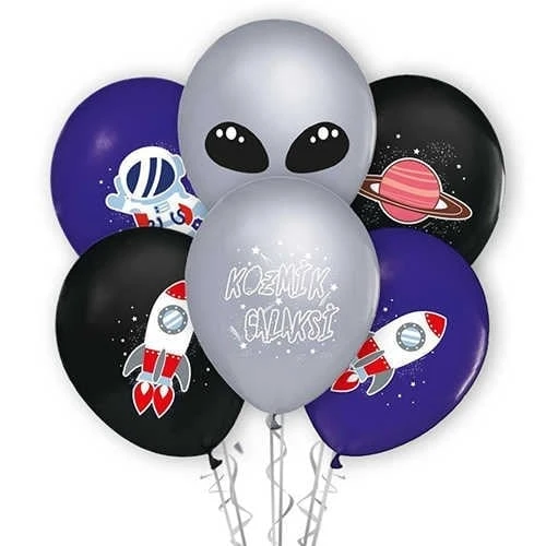 UZAY BASKILI BALON 10 ADET ürün görseli 1