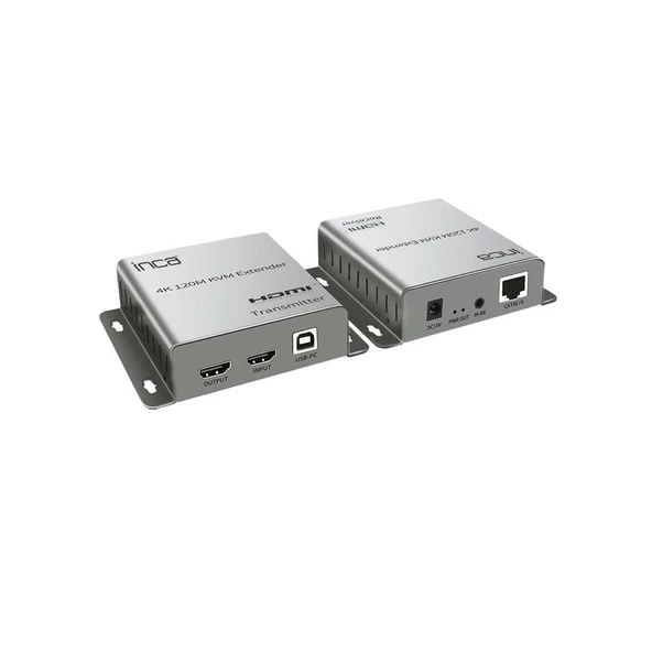 Inca IEX-120 HDMI 4K@30Hz 120mt KVM Network Extender 4K@30Hz (CAT-5e-CAT-6 Kablo Uzunluğu) ürün görseli 1