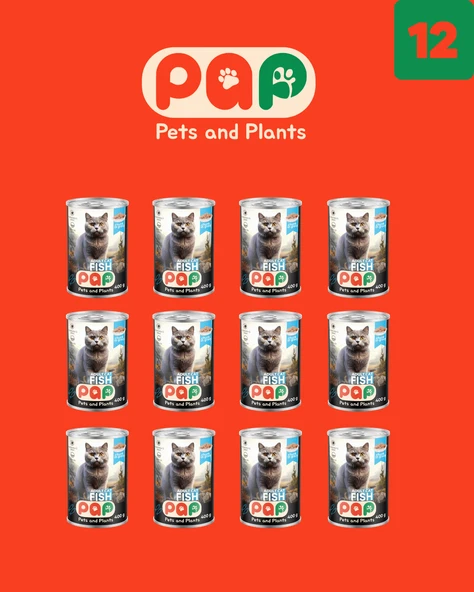 Pets and Plants Balık Yetişkin Kedi Konservesi 400 Gr.X 12 Adet ürün görseli 1