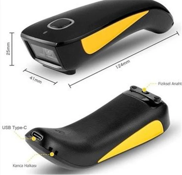 Tiger Perkon BS92 2D Karekod Bluetooth+2.4 Ghz Kablosuz Barkod Okuyucu ürün görseli 1