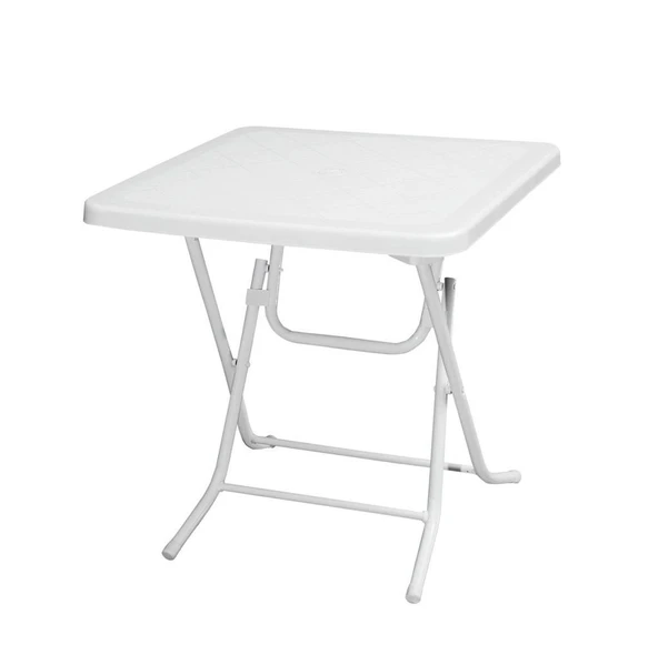 Omnipazar MT-GFM235 Prima Sorgente Plastik Kare Bahçe Balkon Masa 70x70 cm Beyaz ürün görseli 1