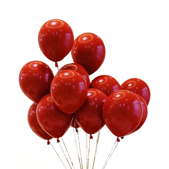 METALİK BALON KIRMIZI 50 ADET ürün görseli 1