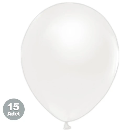PASTEL BALON BEYAZ 50 ADET - Resim 3