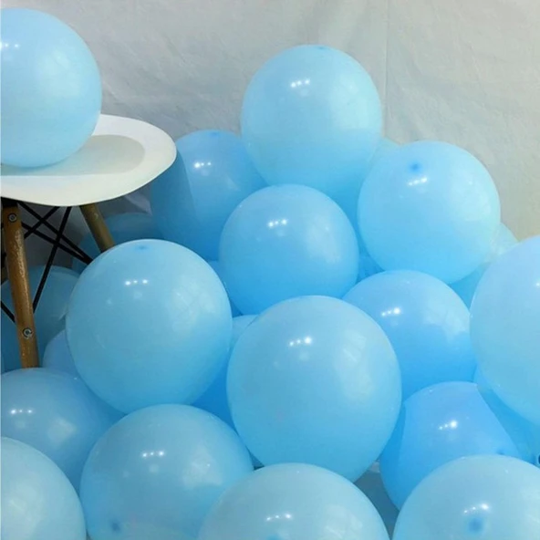 PASTEL BALON MAVİ 50 ADET - Resim 2