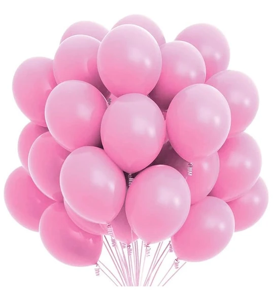 PASTEL BALON PEMBE 50 ADET ürün görseli 1