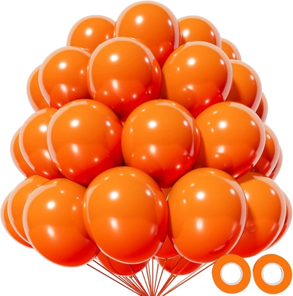 METALİK BALON TURUNCU 50 ADET ürün görseli 1