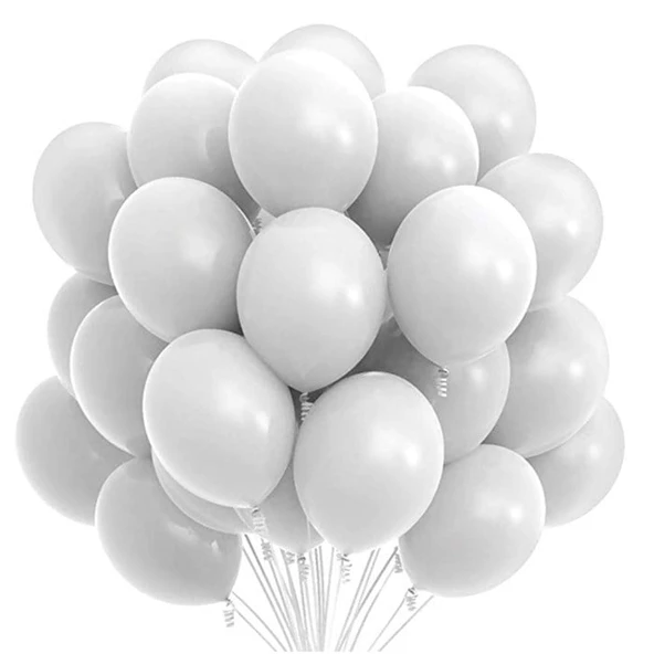 PASTEL BALON BEYAZ 50 ADET ürün görseli 1