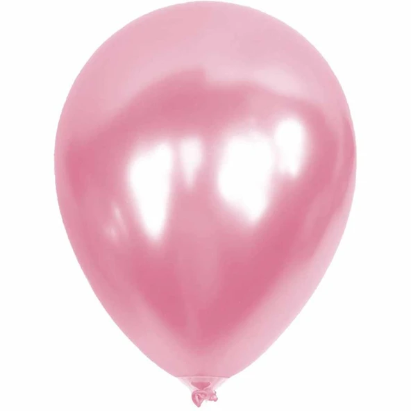 METALİK BALON PEMBE 50 ADET - Resim 2