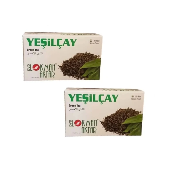 Yeşil Çay 20 'Li Süzen Poşet Yeşilçay, 2 Adet Lokman Aktar ürün görseli 1