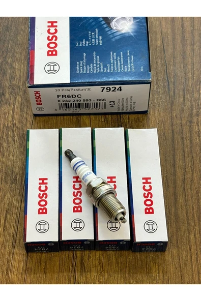 Bosch Buji Takımı FR6DC  Clio-R19-Kangoo-Megane K7J/E7J/K4J Motor Tipleriyle Uyumlu 7700500180 ürün görseli 1