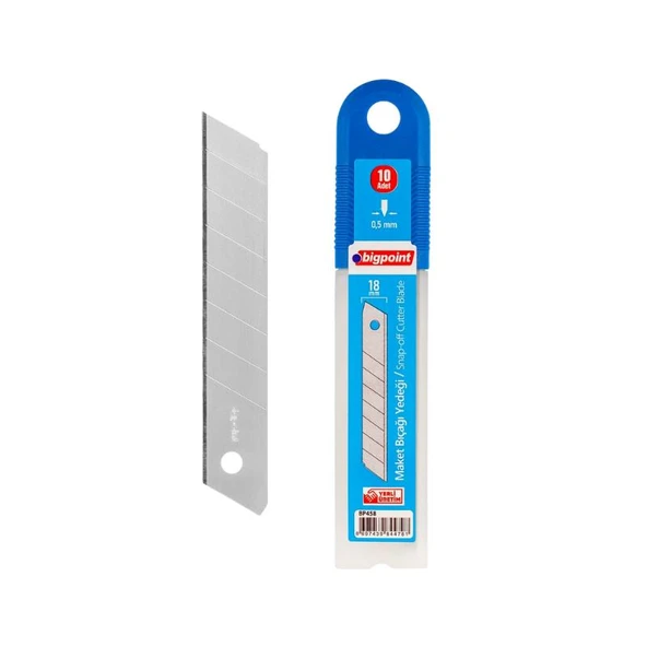 Bigpoint BP478 Maket Bıçağı Yedeği Geniş (18mm) 10 lu Paket ürün görseli 1