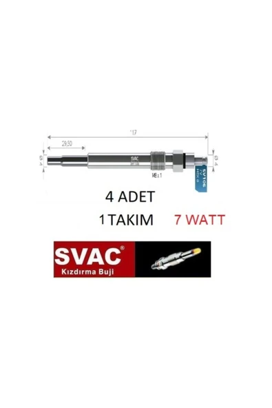 SVAC Kızdırma Bujisi Octavia 2.0 Tdi Passat Touran Jetta -sv106- 4 Ad. ürün görseli 1