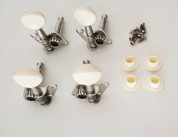 Fluid MHU10 Ukulele Burgusu Set - 2 sağ + 2 sol - 4 Adet + Vida Somun ürün görseli 1
