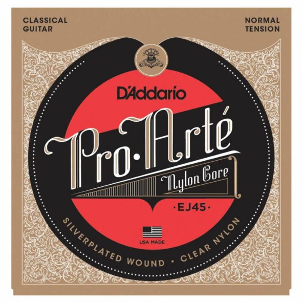 D'Addario Pro-Arte EJ45 Normal Tansiyon Klasik Gitar Teli ürün görseli 1
