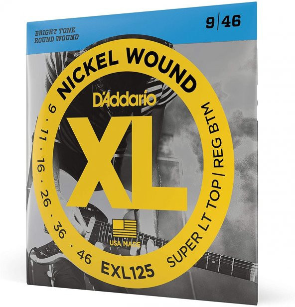 DADDARIO EXL125 ELEKTRO GİTAR TEL SETİ, XL, 9-46, SUPER LIGHT TOP/    ürün görseli 1