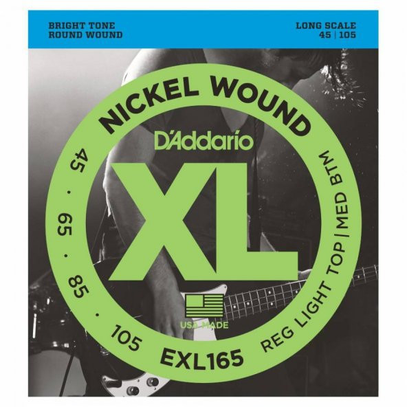DAddario EXL165 Long Scale Bas Gitar Teli (045-105) ürün görseli 1