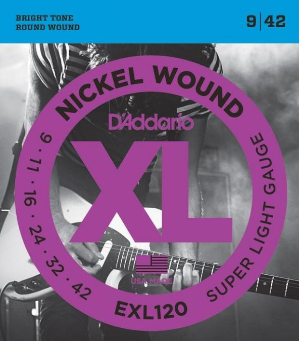 DADDARIO EXL120 ELEKTRO GİTAR TEL SETİ, XL, 9-42, NICKEL WOUND, SU 
Nickel-plated steel
Bright and clear sound
Gauges: 009-011-016-w024-w032-w042 ürün görseli 1