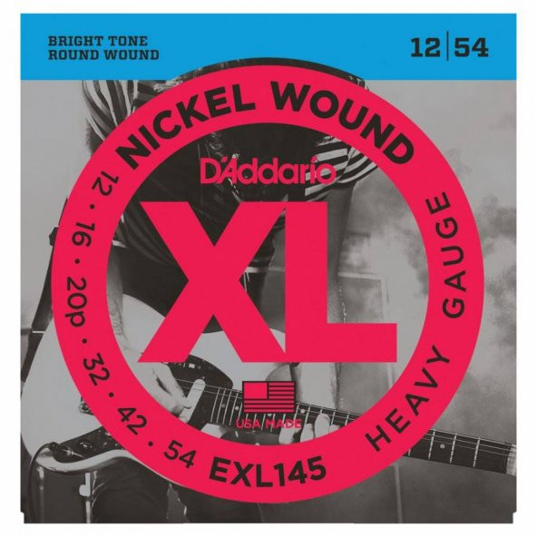 DADDARIO EXL145 ELEKTRO GİTAR TEL SETİ, XL, 12-54, NICKEL WOUND, L    ürün görseli 1