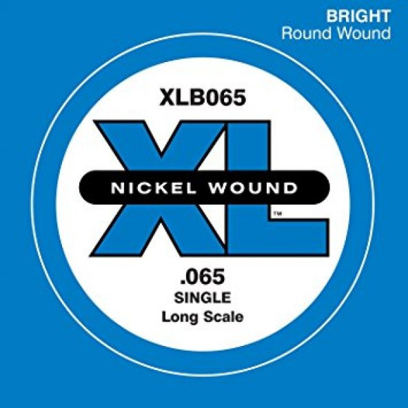 DADDARIO XLB065 BAS GİTAR TEK TEL, (RE), XL NICKEL WOUND, 0.065 GA Bas Tel Tek Nickel Round Woundlong Scale Re ürün görseli 1