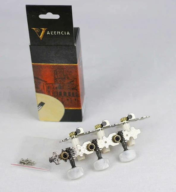 Valencia VCMH0150CR Klasik Gitar Burgusu 3+3 Set ürün görseli 1