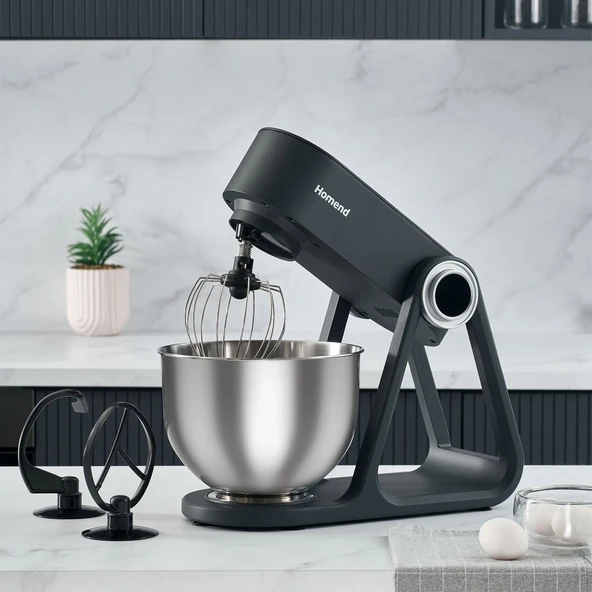 Homend Profashion 3023H Digital Ekran Döküm Hamur Yoğurma Makinesi Antrasit 1500W 5L ürün görseli 1