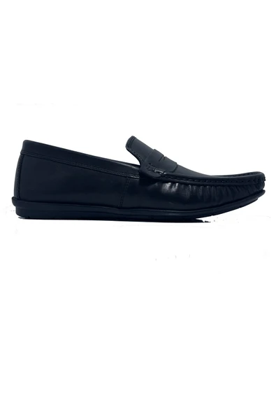 GOLDEN SHOES Siyah Hakiki Deri Günlük Erkek Loafer Ayakkabı ürün görseli 1
