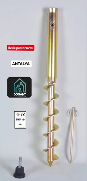 KARADENİZ Metal Demir Plaj Bahçe Kamp Şemsiyesi Sabitleme Kazığı 48 cm ürün görseli 1