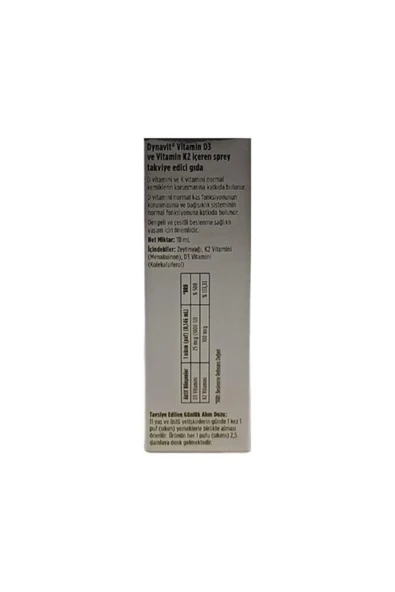 Dynavit Vitamin D3k2 Sprey 10 ml - Resim 2