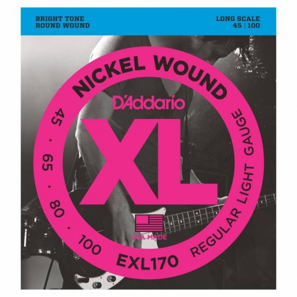 DAddario EXL170 Long Scale Bas Gitar Teli (045-100) ürün görseli 1