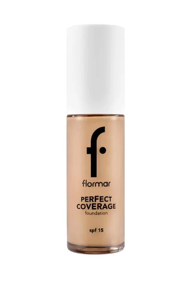 Flormar Perfect Coverage Yüksek Pigmentli & Yarı Parlak Bitişli SPF15 Fondöten - 121 Goldn Ntrl ürün görseli 1