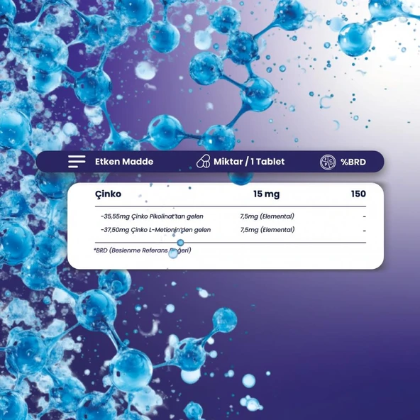 ZincUP Çinko 60 Tablet - Resim 3