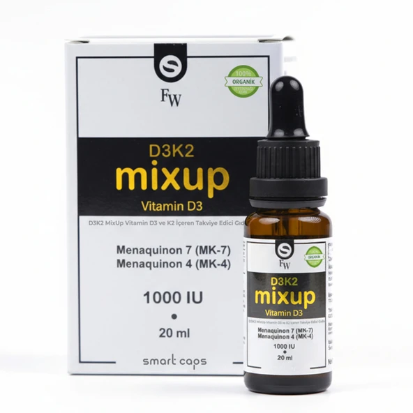 D3K2 Mixup 20 ml Damla (1000 IU D3 + 30 mcg K2 Vitamini) ürün görseli 1