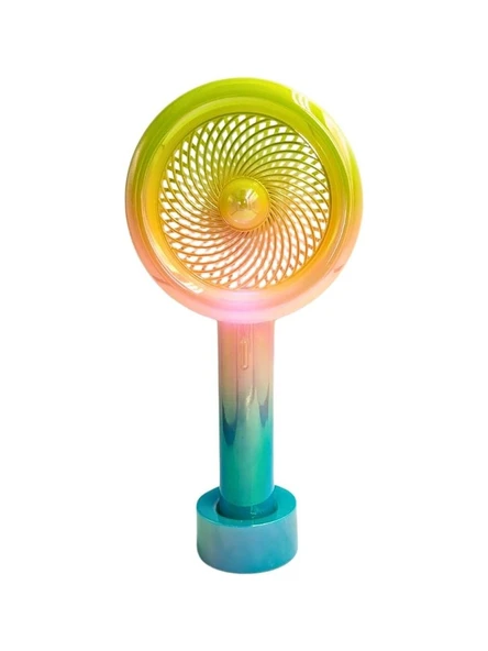 Inovaxis Mini El Fanı Taşınabilir Serinletici Işıklı Şarjlı Vantilatör 3 Kademeli Hız Ayarı ürün görseli 1