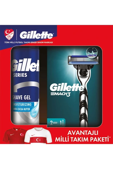 Gillette Mach3 Makine 2 UP+Tıraş Jeli 200 ML ürün görseli 1