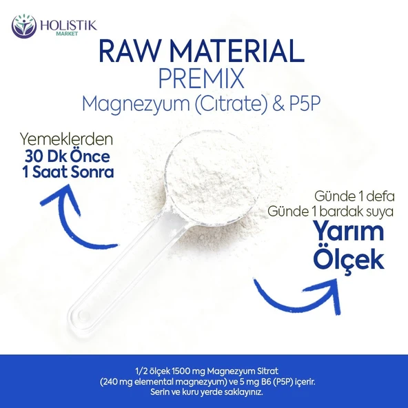 Premix Magnezyum Sitrat P5P 100 gr - Resim 3
