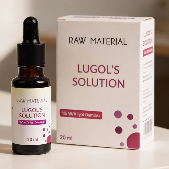 Raw Material Lugol's Solution İyot %5 20 ml Damla - Resim 3