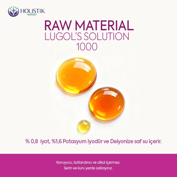 Raw Material Lugol Solüsyon 1000 İyot 30 ml Damla - Resim 3