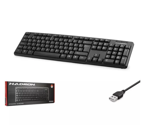HADRON HDX2603 KABLOLU STANDART KLAVYE Q SİYAH ürün görseli 1