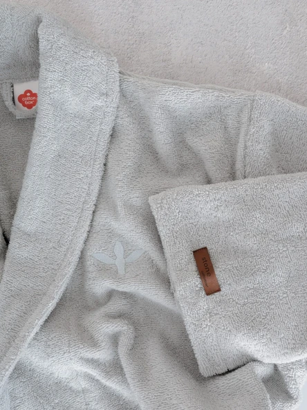 Cotton box Tek Bornoz Wellness Stone  s/m Gri - Resim 2